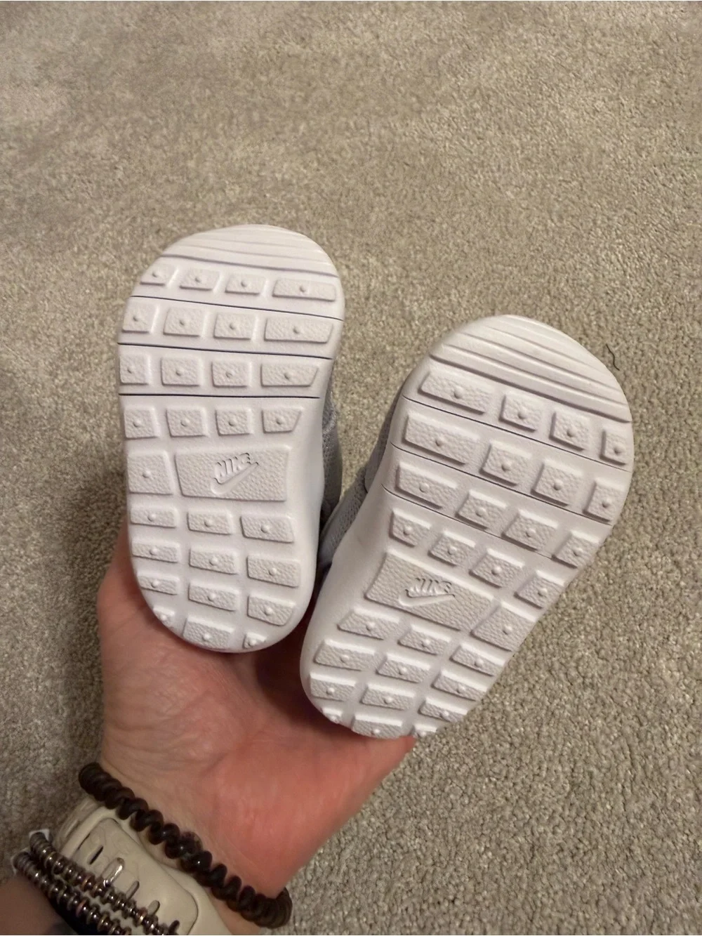 Nike Baby Gray Mesh Hook-and-Loop Sneakers